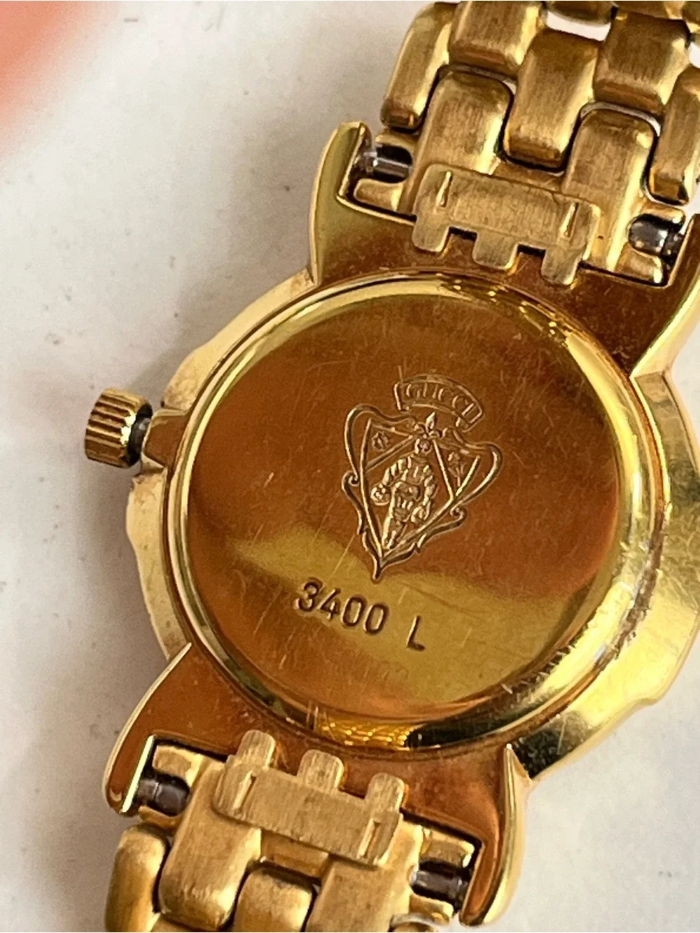 Gucci 3400L 18K Gold Plated Women's Watch.